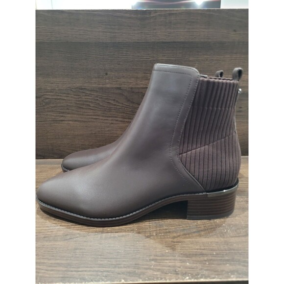 Calvin Klein Women's Deandre Slip-On Casual Booties Dark Brown 9M New - Picture 1 of 10